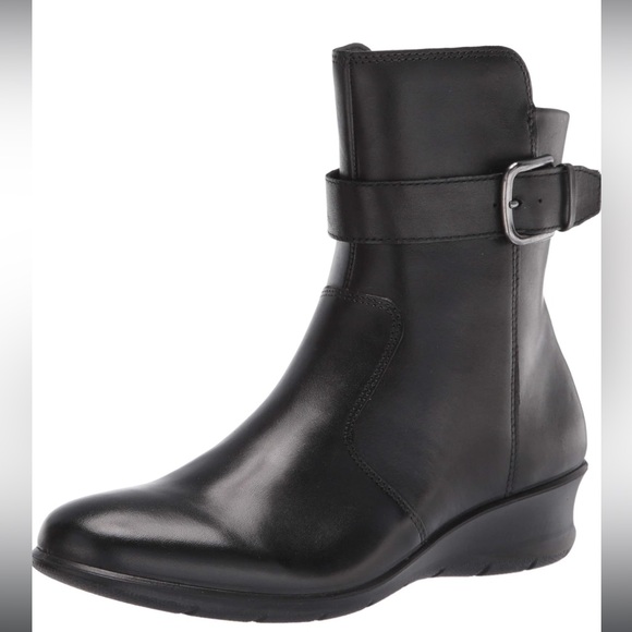 ECCO FINOLA WEDGE ANKLE BOOTS - Picture 1 of 10